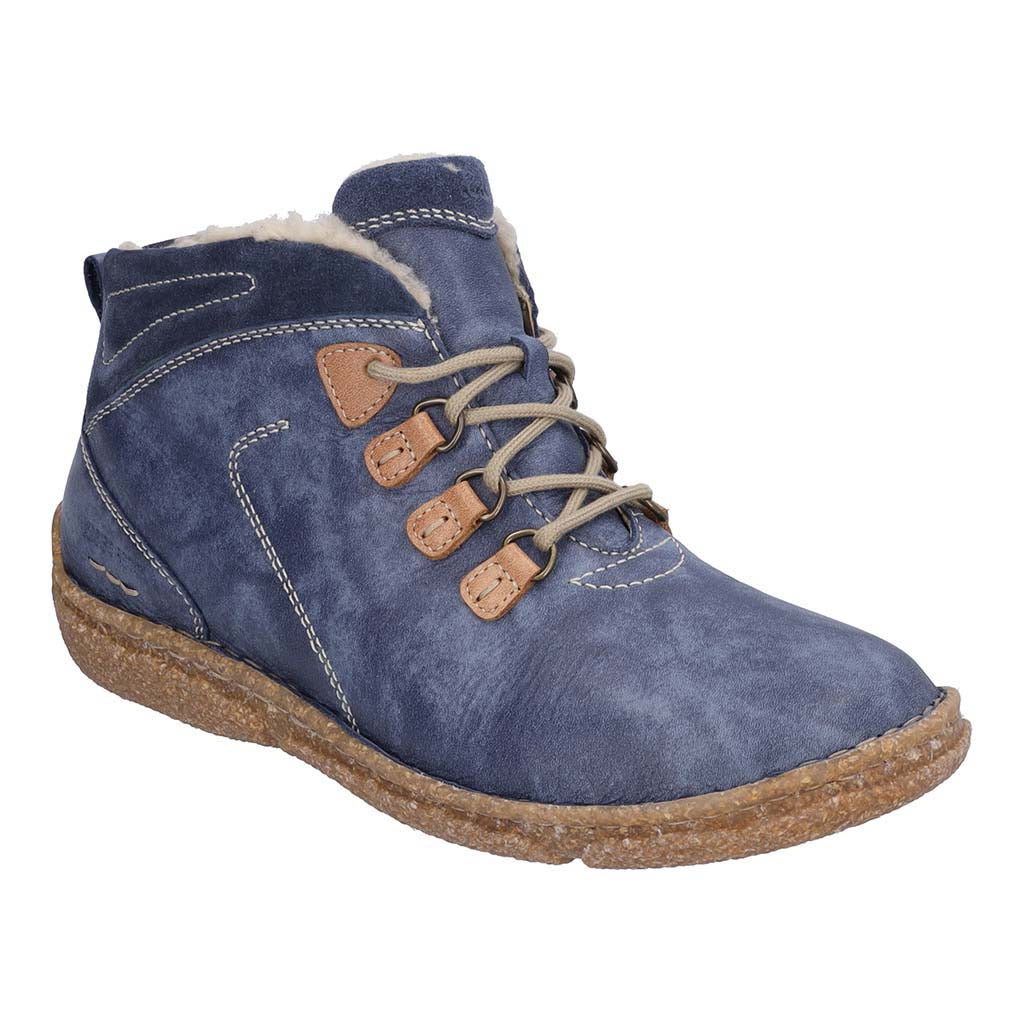 Josef Seibel Neele 57 Ocean-Kombi Womens Casual Comfort Leather Lace Up Boots