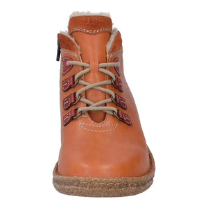 Josef Seibel Neele 57 Orange-Kombi Womens Casual Comfort Leather Lace Up Boots