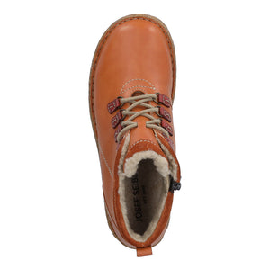 Josef Seibel Neele 57 Orange-Kombi Womens Casual Comfort Leather Lace Up Boots