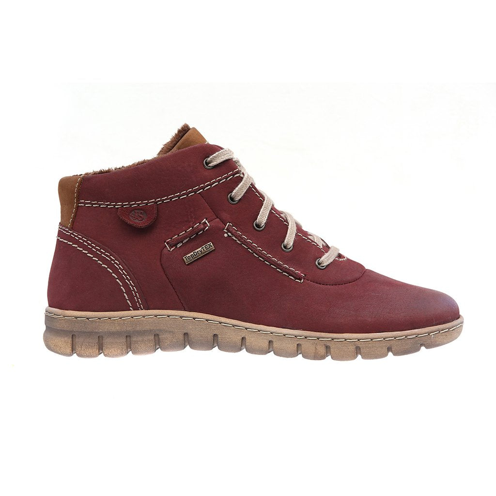 Josef Seibel Steffi 53 Bordo Womens Casual Comfort Waterproof Ankle Bo The Shoe Centre