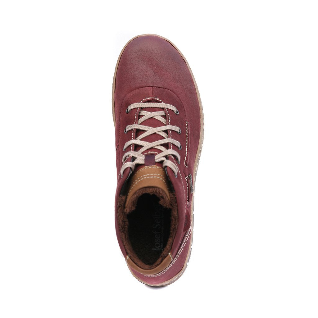 Josef Seibel Steffi 53 Bordo Womens Casual Comfort Waterproof Ankle Bo The Shoe Centre