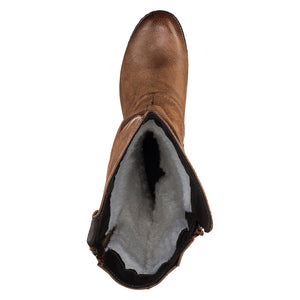 Rieker 93655-26 Brown Women's Zip Up Warm Fleece Lining Boots