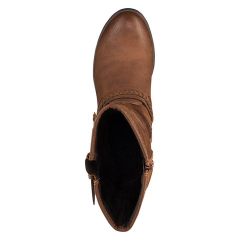 Rieker 98860-22 Brown Womens Casual Comfort Zip Up Calf Boots
