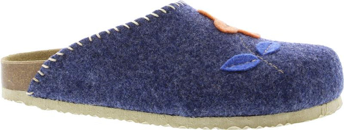 Adesso Maeve Navy Flower Womens Comfort Slippers