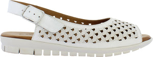 Adesso Bonnie White Comfort Womens Casual Slingback Sandal