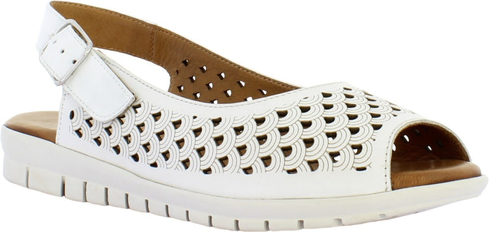 Adesso Bonnie White Comfort Womens Casual Slingback Sandal