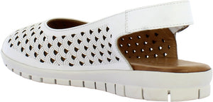 Adesso Bonnie White Comfort Womens Casual Slingback Sandal