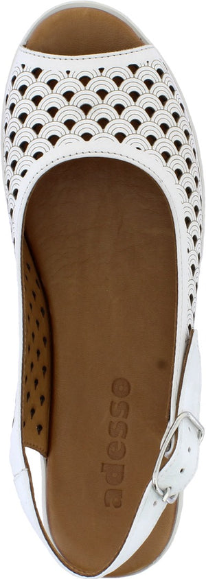 Adesso Bonnie White Comfort Womens Casual Slingback Sandal