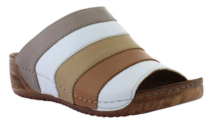 Adesso Eva Mocha Comfort Womens Casual Mule Sandal
