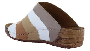Adesso Eva Mocha Comfort Womens Casual Mule Sandal