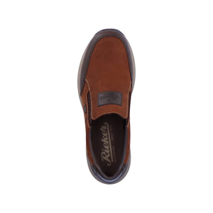 Rieker B7654-22 Brown Mens Casual Comfort Slip On Shoes