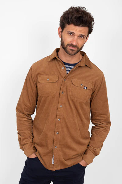 Brakeburn Mens Tan Cord Shirt