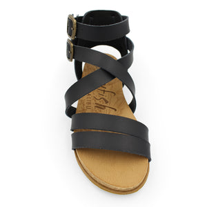 Blowfish Fandie BF9000 Black Dyecut Womens Vegan Casual Comfort Open Toe Sandals