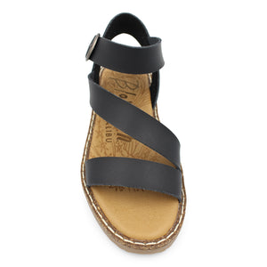 Blowfish Cara BF9291 Black Dyecut Womens Vegan Casual Comfort Open Toe Sandals