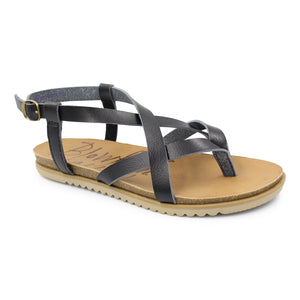 Blowfish BF9422 Mirenda Black Dyecut Womens Casual Comfort Slingback Sandals