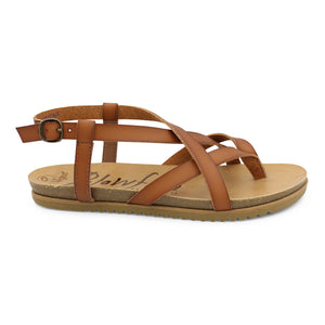 Blowfish Mirenda BF9422 Scotch Dyecut Brown Womens Vegan Casual Comfort Slingback Sandals