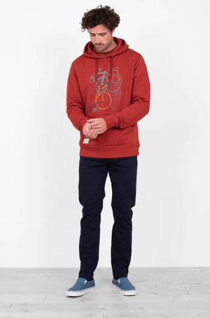 Brakeburn Mens Red Bikes Hoodie