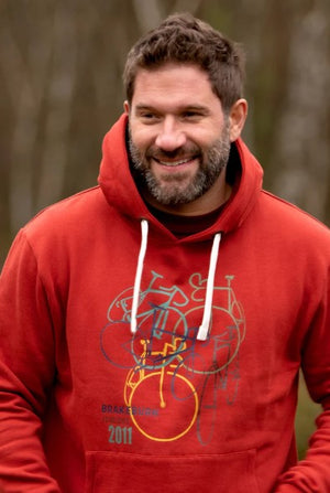 Brakeburn Mens Red Bikes Hoodie
