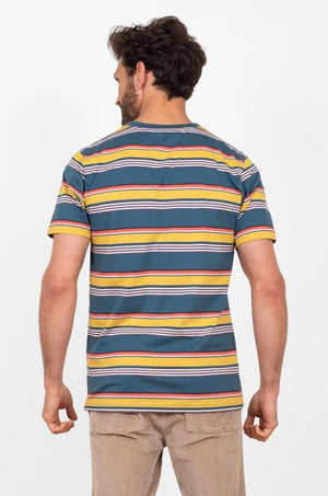 Brakeburn Mens Blue Stripe Tee