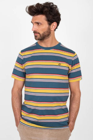 Brakeburn Mens Blue Stripe Tee