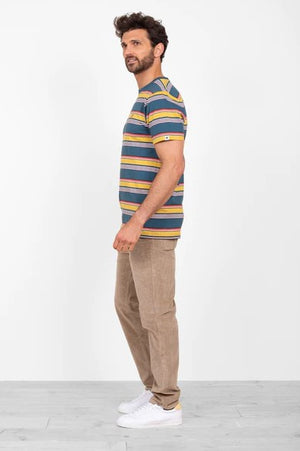 Brakeburn Mens Blue Stripe Tee