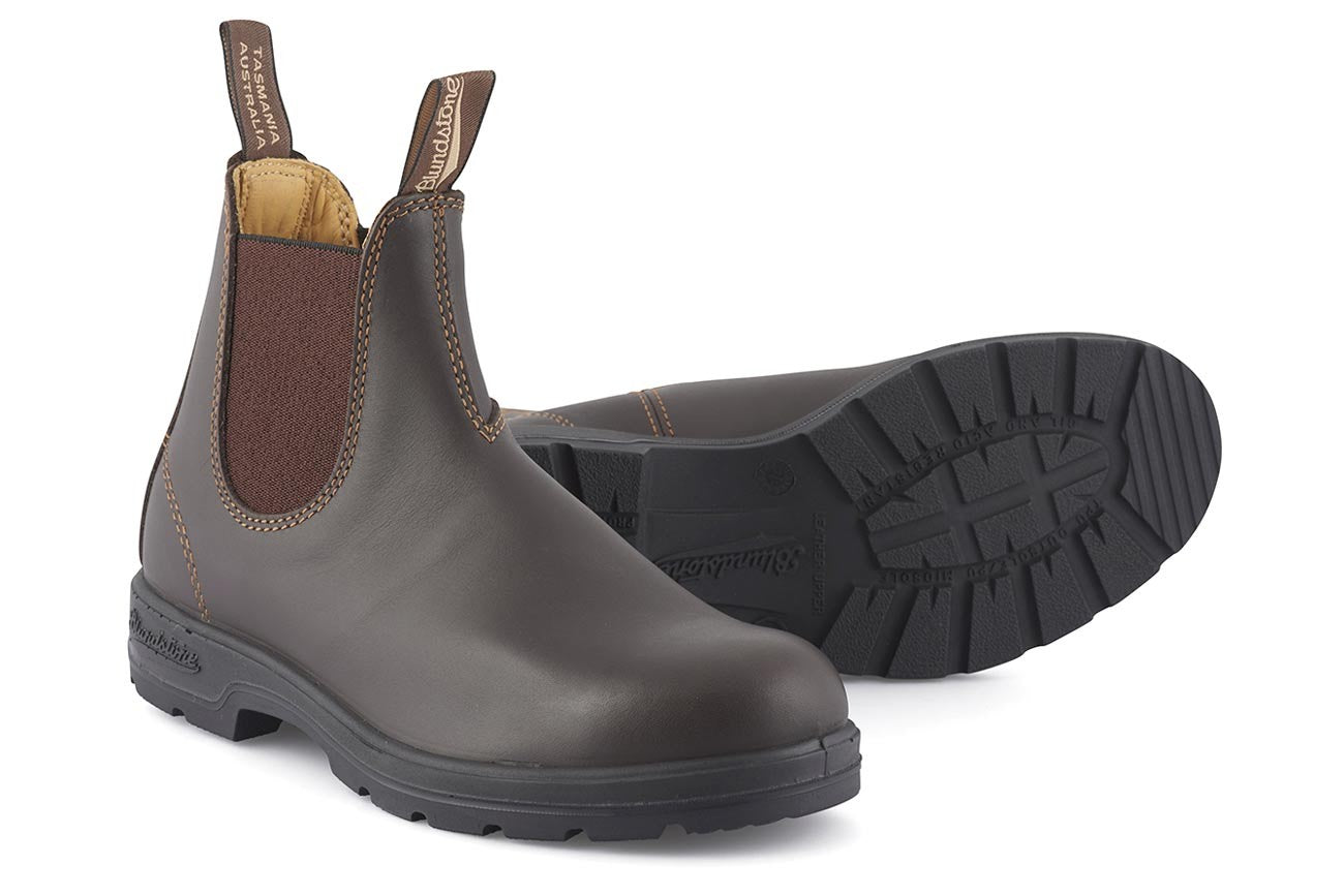 Blundstone 550 Walnut Brown Unisex Premium Leather Stylish Chelsea