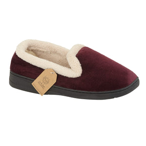 Jo & Joe Cashmere Burgundy Womens Comfort Slipper