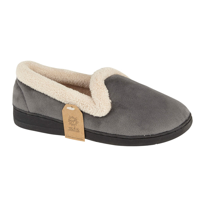 Jo & Joe Cashmere Grey Womens Comfort Slipper