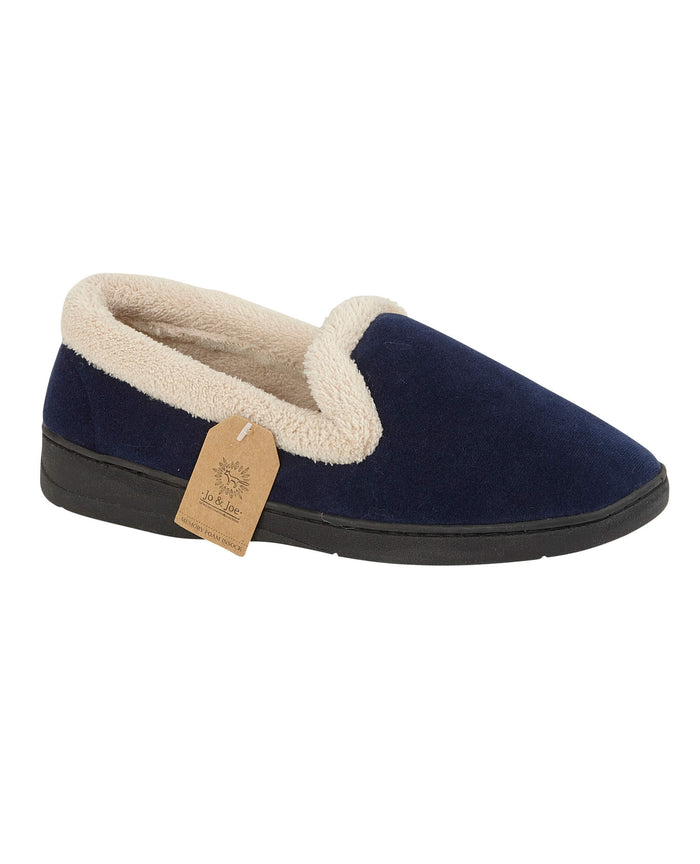 Jo & Joe Cashmere Navy Womens Comfort Slipper