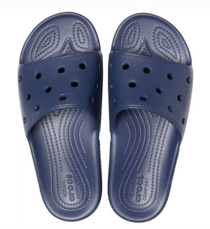 Crocs Classic Navy Casual Slider Slip On Sandal Lightweight Beach