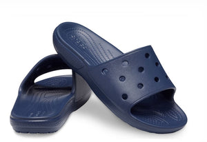 Crocs Classic Navy Casual Slider Slip On Sandal Lightweight Beach