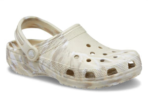 Crocs Classic Marble Clog Bone Multi Unisex Croslite Casual Slip On Shoes Lightweight Beach