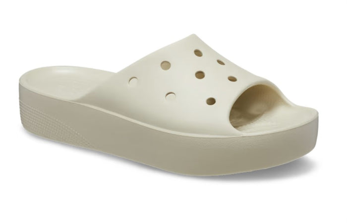 Crocs Classic Platform Bone Multi Casual Slider Slip On Sandal Lightweight Beach