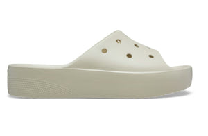 Crocs Classic Platform Bone Multi Casual Slider Slip On Sandal Lightweight Beach