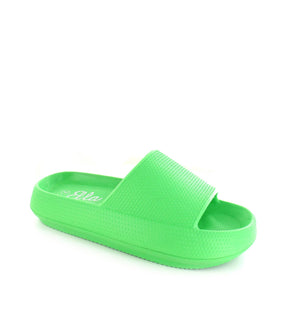 Ella Cloud Green Slip On Comfort Summer Sandals