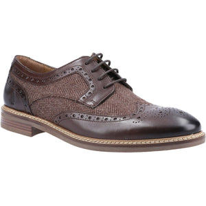 Hush Puppies Bryson Chocolate Mens Lace Up Leather Brogue Shoes