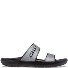 Crocs Classic Glitter II Black Casual Slider Slip On Sandal Lightweight Beach