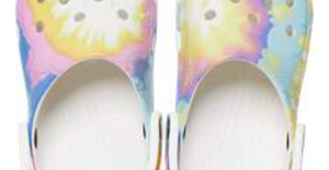 Crocs Classic Tie Dye Whi/Multi Clog Casual Slip On Shoes Lightweight Beach