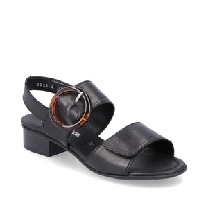 Remonte D0P53-00 Black Womens Casual Comfort Touch Fastening Straps Buckle Detail Sandals