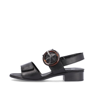 Remonte D0P53-00 Black Womens Casual Comfort Touch Fastening Straps Buckle Detail Sandals