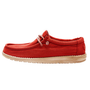 Dude Wally Washed Brick Casual Comfort Canvas Deck Shoes
