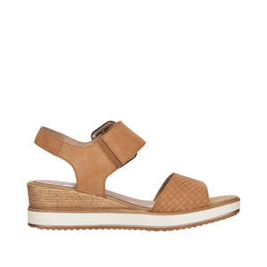 Remonte D6453-60 Beige Womens Casual Comfort Touch Fastening Wedge Sandals