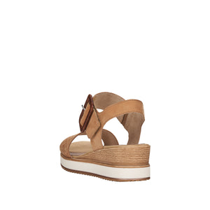 Remonte D6453-60 Beige Womens Casual Comfort Touch Fastening Wedge Sandals
