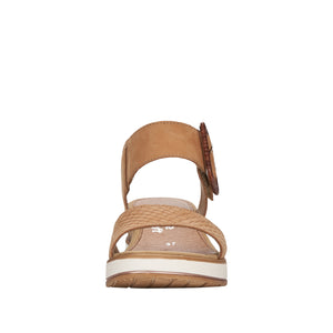 Remonte D6453-60 Beige Womens Casual Comfort Touch Fastening Wedge Sandals