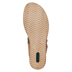 Remonte D6453-60 Beige Womens Casual Comfort Touch Fastening Wedge Sandals
