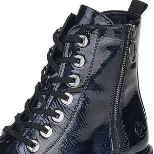 Remonte D8671-15 Sea Blue Womens Casual Trendy Lace Up Ankle Boots
