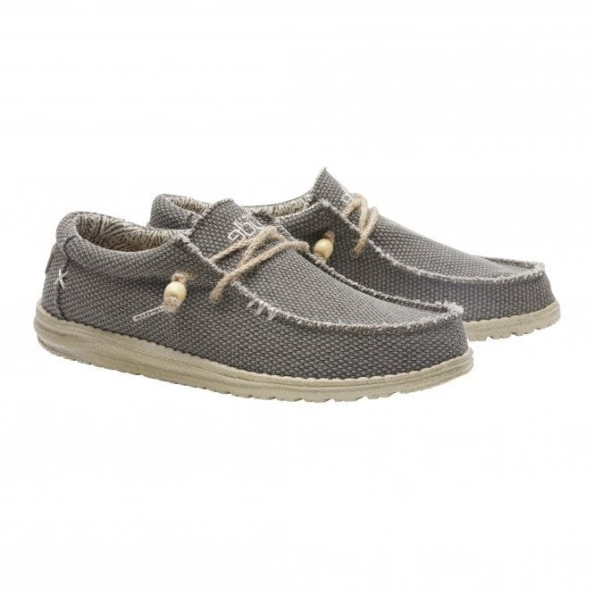 Dude Wally Natural Army Men's Slip On Organic Cotton Canvas Shoes