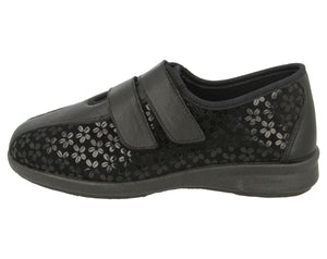 EasyB 72875A Azalea 2V Womens Black Casual Comfort Stretch Shoes
