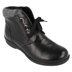EasyB Fearn 68164A Black Womens Casual Comfort Wide Fit Ankle Boots