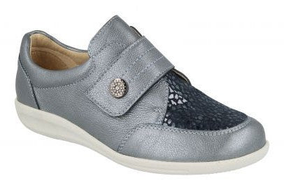 EasyB 68182N Royston Sky Blue (2V) Womens Casual Comfort Leather Stretch Shoes